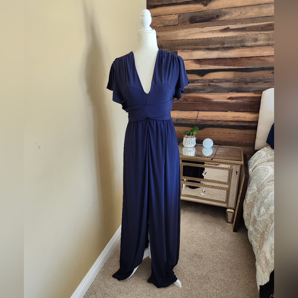 Anthropologie BHLDN Navy blue maxi dress in size 10